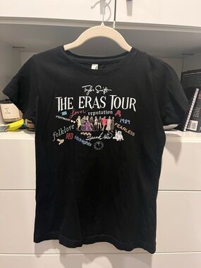 Taylor Swift Black Eras Tour Multicolor Graphic Tee